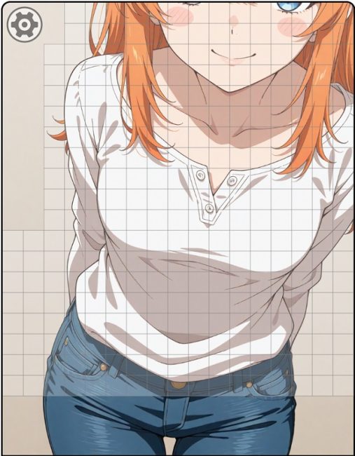 顔が少しだけしか見えない女の子