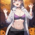 ハロウィンのコスプレ風お姉さん